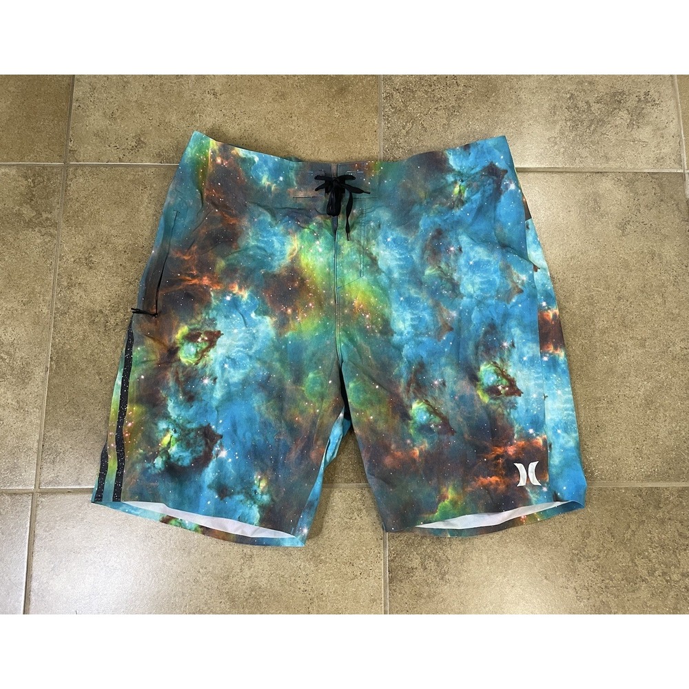 HURLEY Phantom Elite Board Shorts Mens Sz 36 John John Florence JJF Nebula Surf